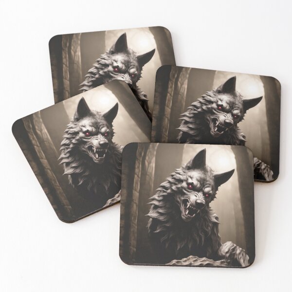Item preview, Werewolf with red eyes designed and sold by solixsparkle.