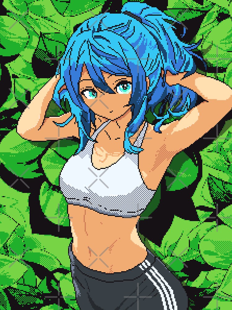 Thumbnail 7 of 7, Classic T-Shirt, Anime fit girl pixel art designed and sold by djspacegr.