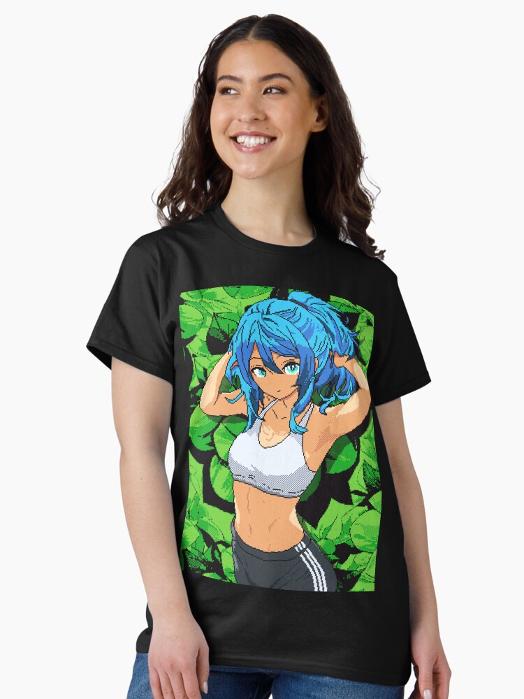 Thumbnail 1 of 7, Classic T-Shirt, Anime fit girl pixel art designed and sold by djspacegr.