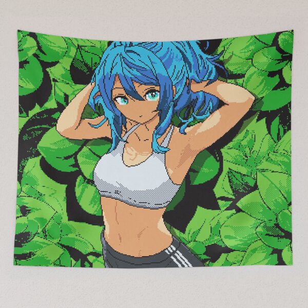 Aperçu de l'œuvre Anime fit fille pixel art créée et vendue par Retroperks.