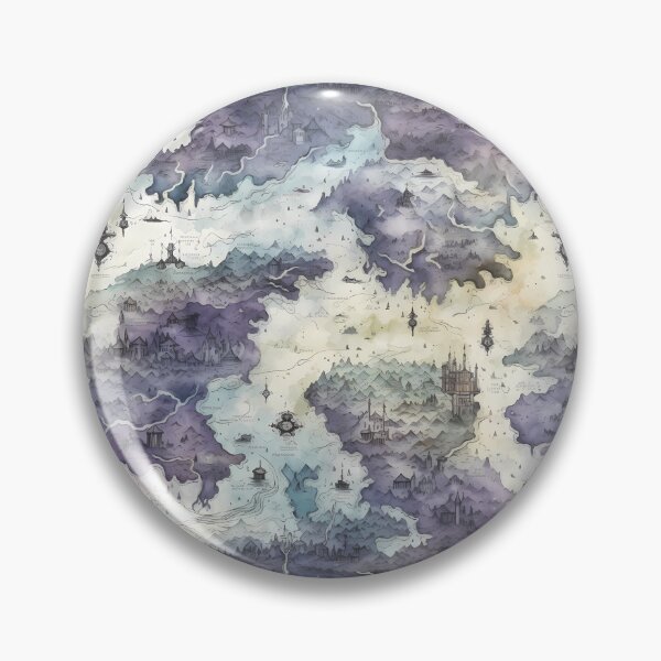 Item preview, Gothic Fantasy World Watercolor Map Pattern on Parchment designed and sold by SchorlCraft.