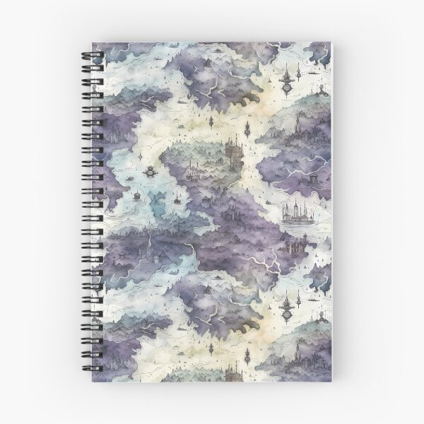Item preview, Gothic Fantasy World Watercolor Map Pattern on Parchment designed and sold by SchorlCraft.