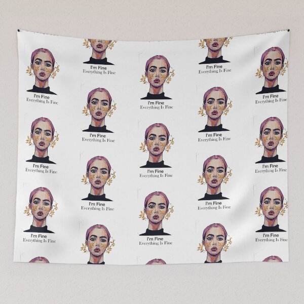 Item preview, I'm fine Everything fine, Sad girl art designed and sold by ZakiaDanishyar.