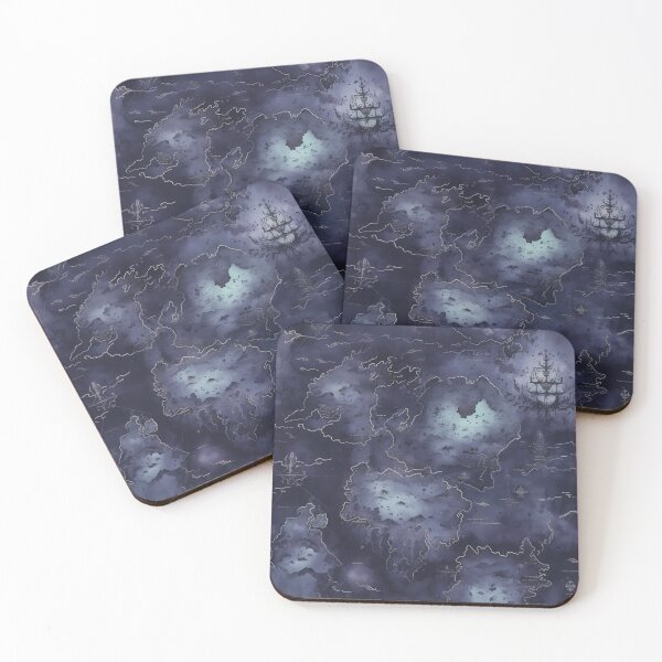 Item preview, Gothic Fantasy World Watercolor Map Pattern on Parchment designed and sold by SchorlCraft.