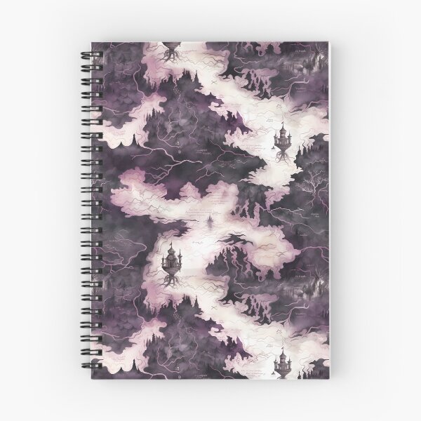 Item preview, Gothic Fantasy World Watercolor Map Pattern on Parchment designed and sold by SchorlCraft.