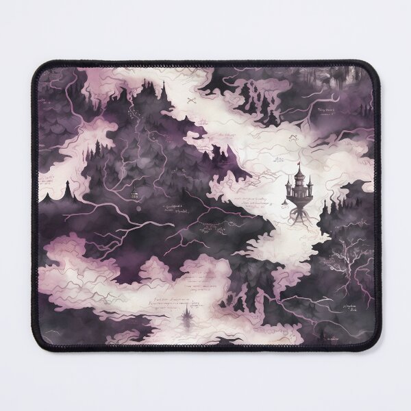 Item preview, Gothic Fantasy World Watercolor Map Pattern on Parchment designed and sold by SchorlCraft.