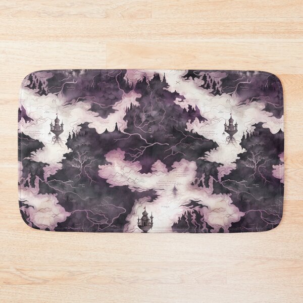 Item preview, Gothic Fantasy World Watercolor Map Pattern on Parchment designed and sold by SchorlCraft.