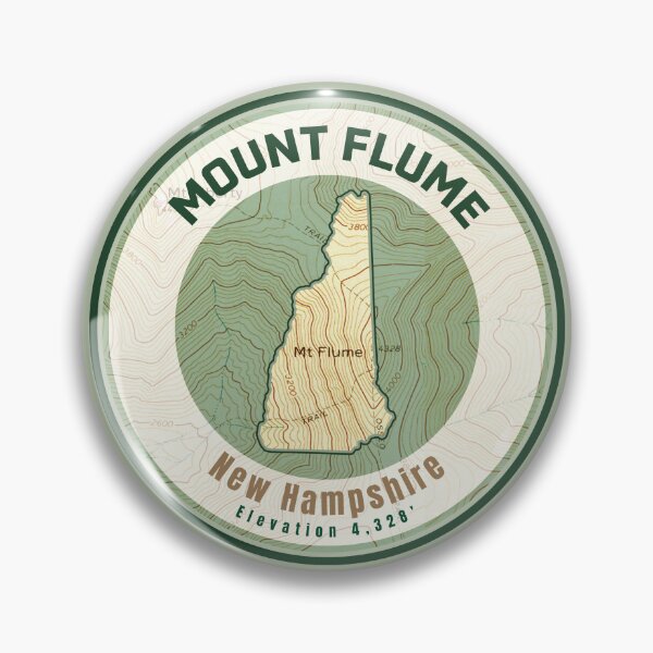 Item preview, Mountain Map NH Shape - Mount Flume designed and sold by Willz Designz.