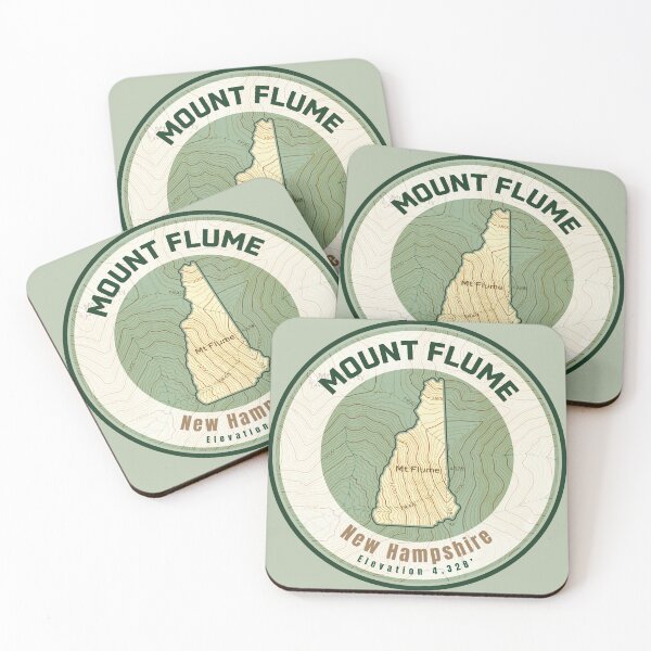 Item preview, Mountain Map NH Shape - Mount Flume designed and sold by Willz Designz.