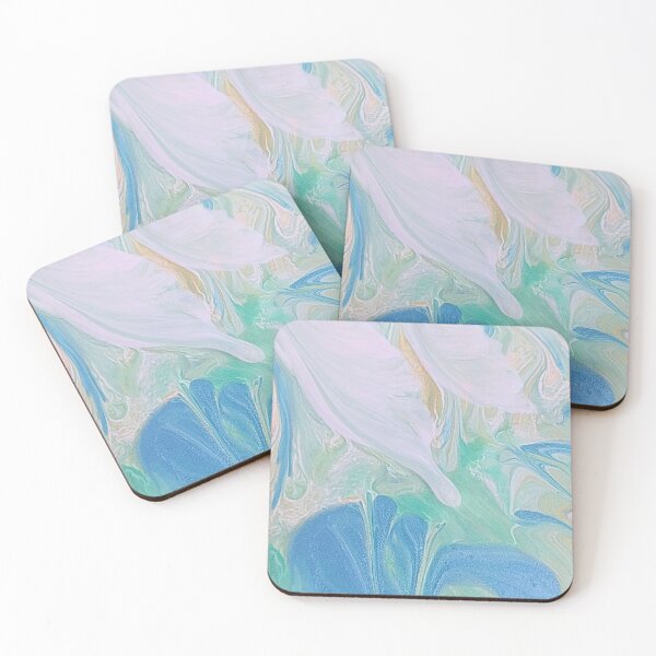 Item preview, Turquoise Blue Flower And White Feathers designed and sold by JANA4446.