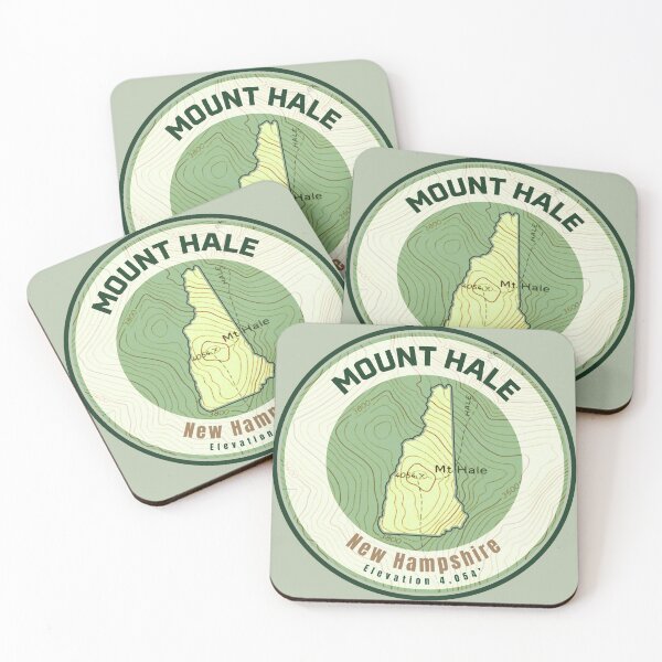 Aperçu de l'œuvre Carte des montagnes NH Shape - Mont Hale créée et vendue par Willz Designz.