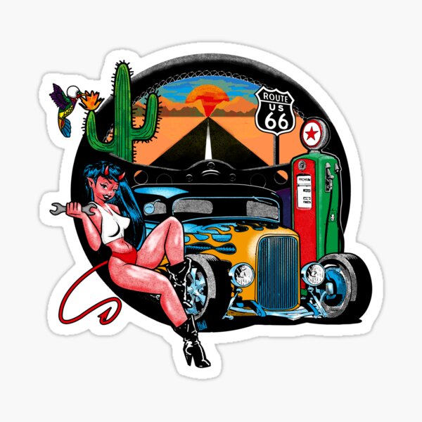 Lucifer's Hot Rod Shop Rockabilly Pin Up Girl Ratty Rat Rod Svg File –  artprintfile