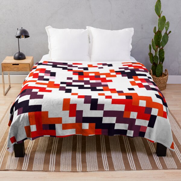 Item preview, Retro Futuristic Pixel Art with Twist of Pop Art of 80s with Multicolored Red and White Geometric Shapes designed and sold by IraNiva.