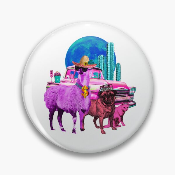 Item preview, Sassy Pink Stepping Out In Style Llama, Dog and Cat. designed and sold by Livn2laugh.