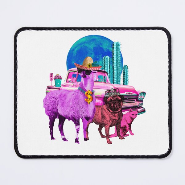 Item preview, Sassy Pink Stepping Out In Style Llama, Dog and Cat. designed and sold by Livn2laugh.