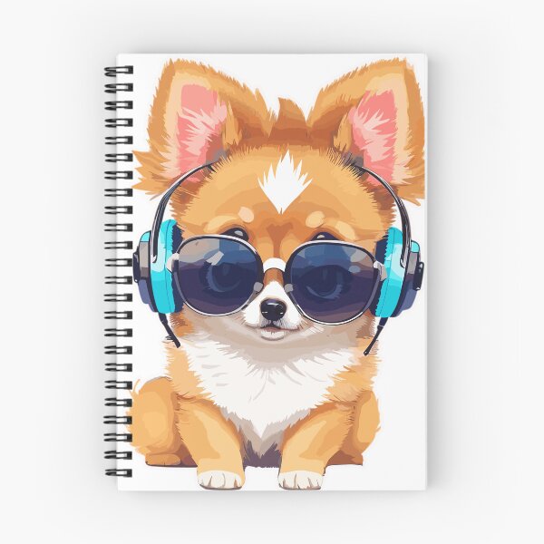 Item preview, Pomchi Pome Dog listening to music wearing sunglasses. designed and sold by melyD74.