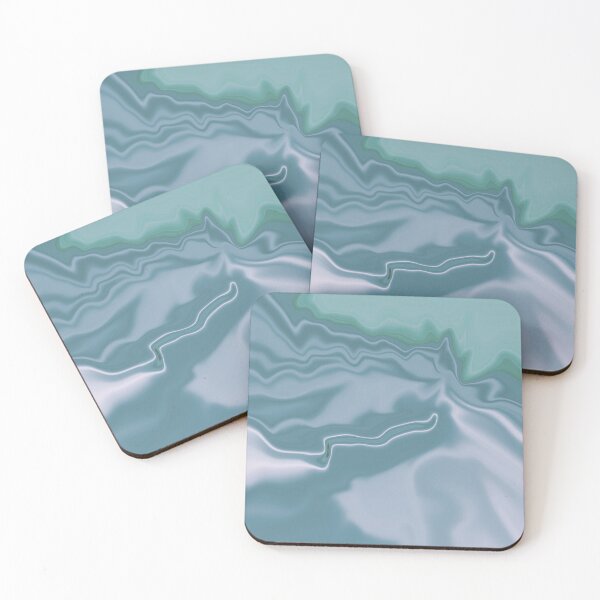 Item preview, Pale Blue Liquid Marble Slab Swirly Blue Abstract Swirl Effect 4 of 4 designed and sold by Beachy.