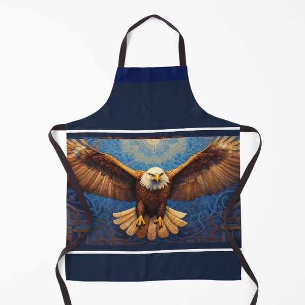 Item preview, Bald eagle flying, United States, abstract blue background designed and sold by Liljinkzy.