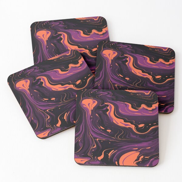 Item preview, Black Purple Orange Halloween Color Marble Style Seamless Pattern designed and sold by AerinDigital.