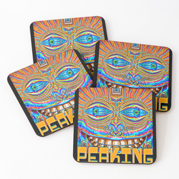Item preview, Peaking - Captioned (1)- Trippy Psychedelic Art designed and sold by TheThirdEye.