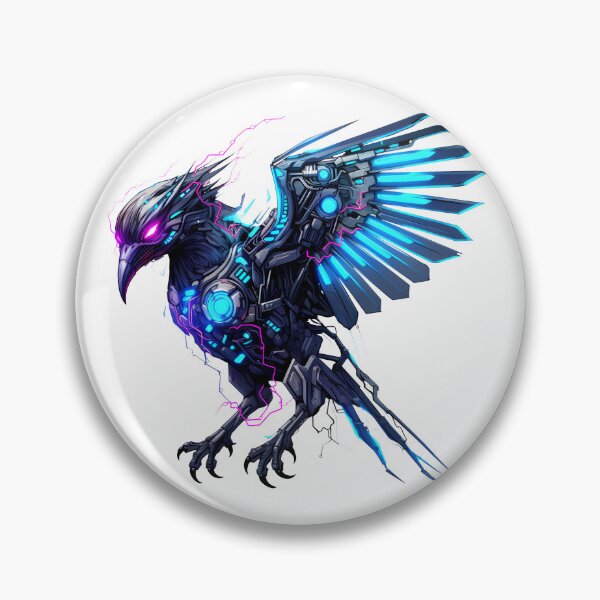 Artikelvorschau, Cyberpunk-Vogel in Neonfarben entworfen und verkauft von SchorlCraft.