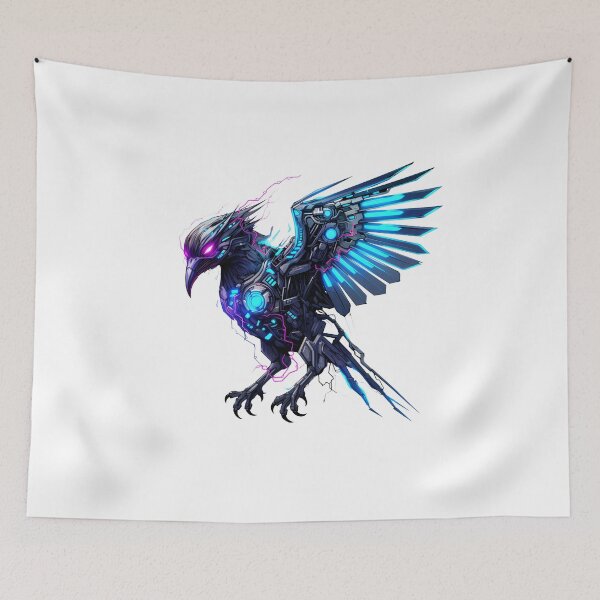 Item preview, Cyberpunk Bird in Neon Colors designed and sold by SchorlCraft.