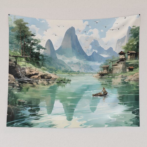 Item preview, Li River's Lullaby #1 designed and sold by Viktor Surzhko.
