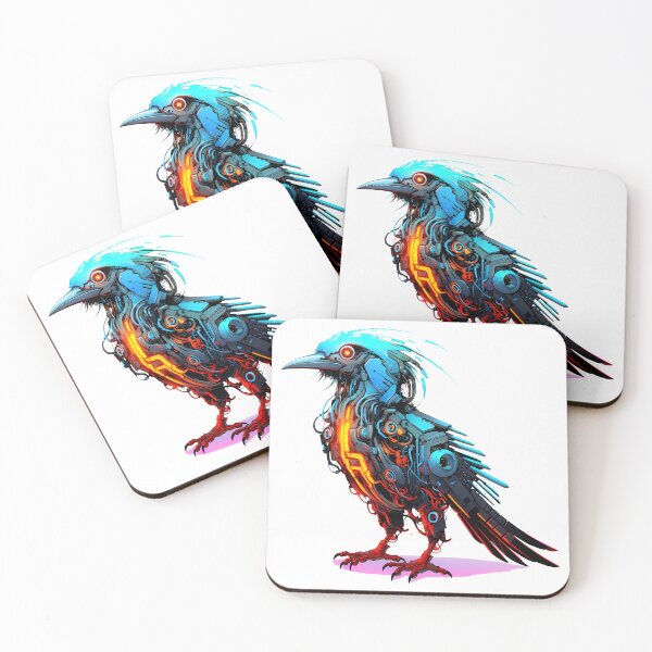 Item preview, Cyberpunk Bird in Neon Colors designed and sold by SchorlCraft.