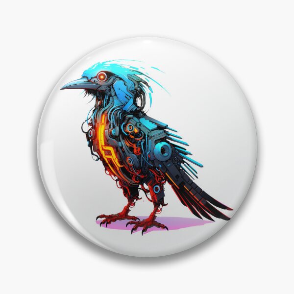 Artikelvorschau, Cyberpunk-Vogel in Neonfarben entworfen und verkauft von SchorlCraft.