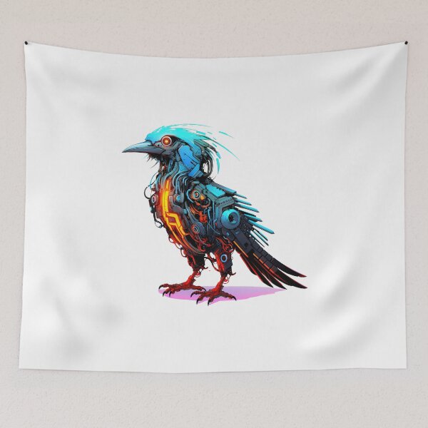 Item preview, Cyberpunk Bird in Neon Colors designed and sold by SchorlCraft.