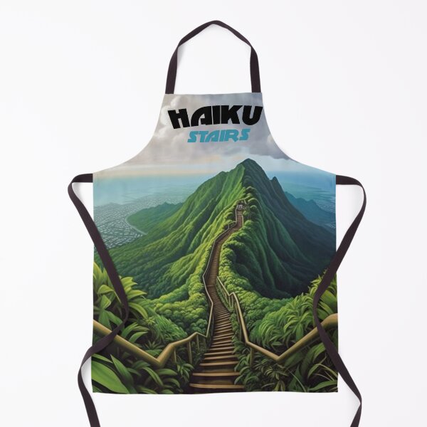 Item preview, Haiku Stairway to Heaven Stairs Oahu Digital Illustration designed and sold by EVAWCollection.