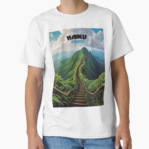 Item preview, Haiku Stairway to Heaven Stairs Oahu Digital Illustration designed and sold by EVAWCollection.