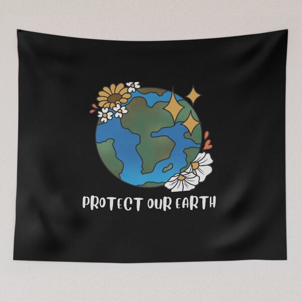 Item preview, Protect Our Earth Design-Earth with Flowers designed and sold by npizzino.