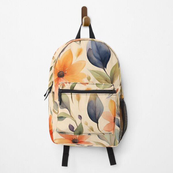 Disover Watercolor Flower Print | Backpack