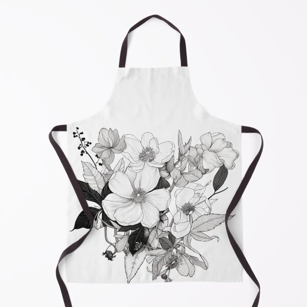 Item preview, Elegance in Layers: Intricate Black-and-White Floral Design designed and sold by minjagoods.