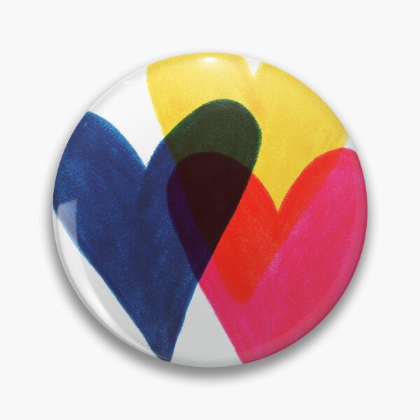 Item preview, Colorful hearts risograph retro illustration designed and sold by EngineerGoC.