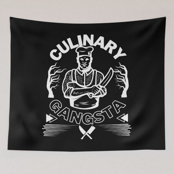 Item preview, Culinary gangsta black and white art designed and sold by BALQYS.