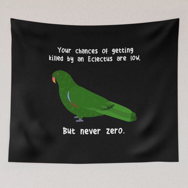 Item preview, Male Eclectus Parrot Never Zero designed and sold by Clara Hollins.