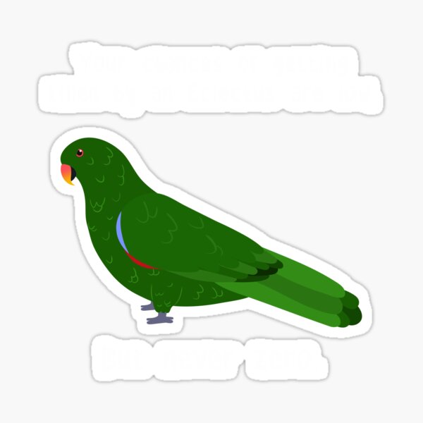Item preview, Male Eclectus Parrot Never Zero designed and sold by Clara Hollins.