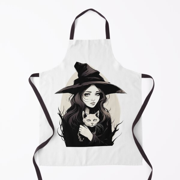 Item preview, Witch with cat line art designed and sold by Eric Murta Line Art.