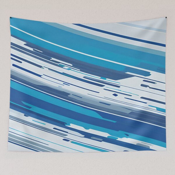 Item preview, Urban Blues Abstract Linescape for Modern Minds designed and sold by I-A-Troy.