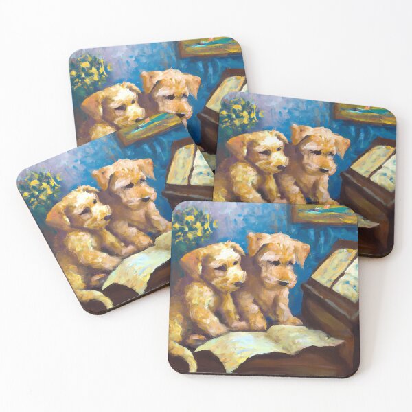 Item preview, puppies reading painting No: 1 designed and sold by MattOastler.