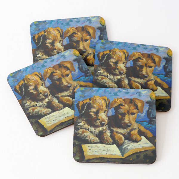 Item preview, puppies reading painting No: 3 designed and sold by MattOastler.