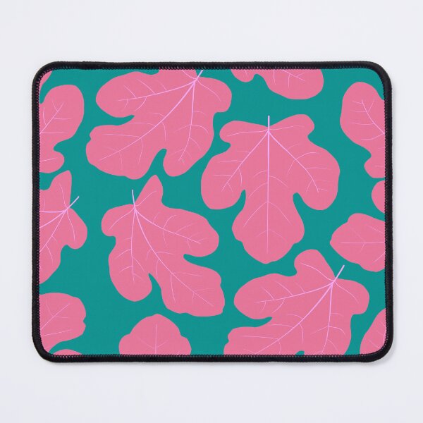 Item preview, Fig leaves - pink on green designed and sold by ToniBDesigns.