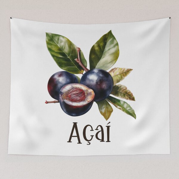 Item preview, Watercolor Illustration of Açaí  designed and sold by Sketch-Shack.