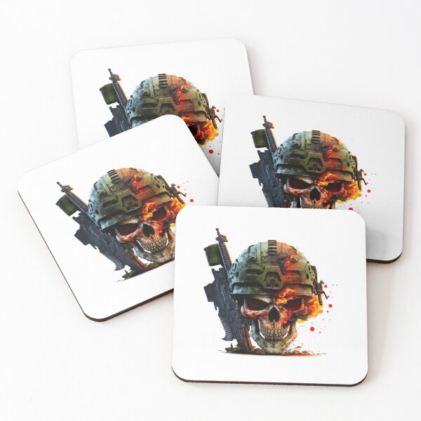 Item preview, SKULL SOLDIER ARMY FIRE MILITARY DARK BEARD CAMOUFLAGE FREE FIRE CALL OF DUTY #ogirdor designed and sold by ogirdorgraphics.