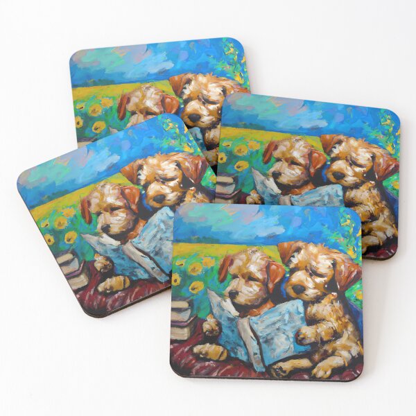 Item preview, puppies reading painting No: 5 designed and sold by MattOastler.