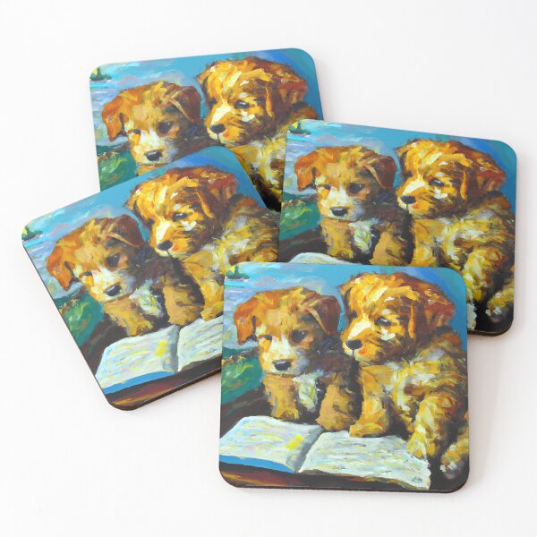 Item preview, puppies reading painting No: 6 designed and sold by MattOastler.