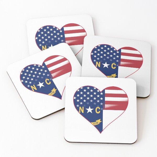 Item preview, State of North Carolina Flag and American Flag Fusion Design designed and sold by Gsallicat.