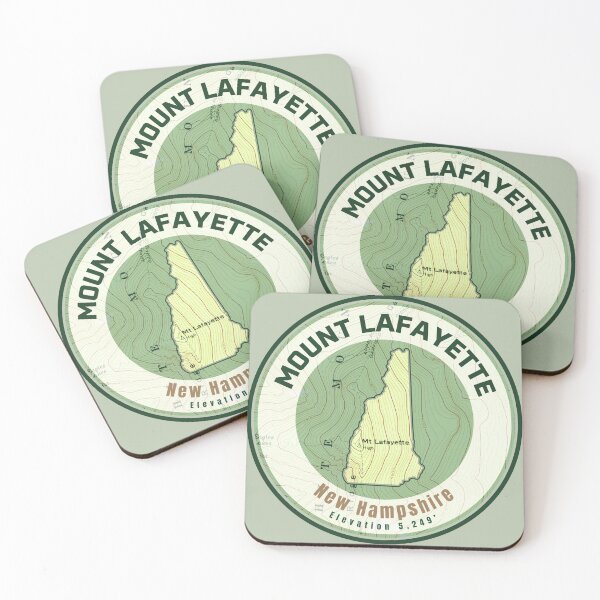 Item preview, Mountain Map NH Shape - Mount LaFayette designed and sold by Willz Designz.